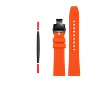 NBCNZCTSAS Bracelet de montre en caoutchouc orange adapté for Omega Fit for Mido Fit for Citizen Fit for bracelet en silicone seiko Bracelet 20MM 22MM accessoires de montre de sport for hommes(D-orang