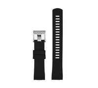 NBCNZCTSAS Bracelet de montre en caoutchouc Silicone for hommes, 20 22MM, noir, bleu, Orange, chaîne de montre adaptée for SEIKO PROSPEX SSC813P1 SSC909P1(B Black-S pin,20mm)