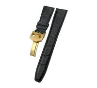 NBCNZCTSAS Bracelet de montre en cuir, 20mm 21mm 22mm, adapté for IWC PORTUGIESER, adapté for PORTOFINO, Texture classique, bracelet de montre en cuir de vache noir et bleu(Beige,21mm)