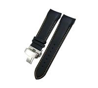 NBCNZCTSAS Bracelet de montre en cuir, 22mm 23mm 24mm, adapté for Tissot 1853 Couturier T035 T035627 T035410, noir et marron, outils de bracelet de montre(Black Orange-Silver,24mm)