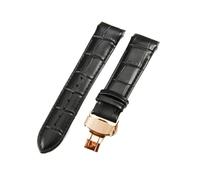 NBCNZCTSAS Bracelet de montre en cuir, adapté for Philippe Aquanaut Tissot 1853, for Couturier T035410a T035617a, accessoires de montre 22 23 24mm(Black-Rose-B1,22mm)