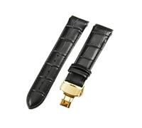NBCNZCTSAS Bracelet de montre en cuir, adapté for Philippe Aquanaut Tissot 1853, for Couturier T035410a T035617a, accessoires de montre 22 23 24mm(Black-Golden-B1,24mm)