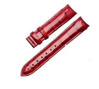 NBCNZCTSAS Bracelet de montre en cuir brillant adapté for Tissot 1853 T035 femmes T035210a T035207a, accessoires de Bracelet de montre étanche 18mm(Black-no clasp)