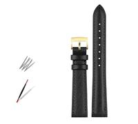 NBCNZCTSAS Bracelet de montre en cuir de mode for Armani Fit for Timex Fit for Gucci Fit for Fossil Fit for Casio Bracelet de montre femmes Bracelet 10 12mm 14mm 16mm 18mm(Black-gold,18mm)