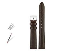 NBCNZCTSAS Bracelet de montre en cuir de mode for Armani Fit for Timex Fit for Gucci Fit for Fossil Fit for Casio Bracelet de montre femmes Bracelet 10 12mm 14mm 16mm 18mm(Brown-silver,16mm)