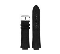 NBCNZCTSAS Bracelet de montre en cuir et nylon for hommes, convexe, adapté for Casio Edifice EFB-680 ECB-10PB/DP/YD/HR GST-B400 26x14mm 26x12mm(Black pin,26.14mm)