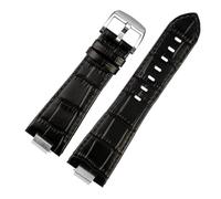 NBCNZCTSAS Bracelet de montre en cuir for extrémité convexe, adapté for la série Tissot PRX, ceinture T137.407 T137.410, 26x12mm, 1853(A black silver)