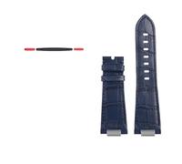 NBCNZCTSAS Bracelet de montre en cuir for extrémité convexe adapté for Tissot 1853 adapté for la série PRX ceinture de sangle T137.407 T137.410 Bracelet for hommes Bracelet de poignet 26x12mm(A-blue n