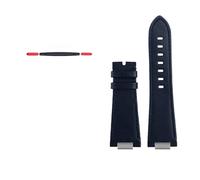 NBCNZCTSAS Bracelet de montre en cuir for extrémité convexe adapté for Tissot 1853 adapté for la série PRX ceinture de sangle T137.407 T137.410 Bracelet for hommes Bracelet de poignet 26x12mm(B-blue n