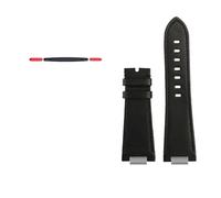 NBCNZCTSAS Bracelet de montre en cuir for extrémité convexe adapté for Tissot 1853 adapté for la série PRX ceinture de sangle T137.407 T137.410 Bracelet for hommes Bracelet de poignet 26x12mm(B-black