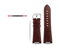 NBCNZCTSAS Bracelet de montre en cuir for extrémité convexe adapté for Tissot 1853 adapté for la série PRX ceinture de sangle T137.407 T137.410 Bracelet for hommes Bracelet de poignet 26x12mm(B-brown