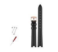 NBCNZCTSAS Bracelet de montre en cuir for femmes, 14x5mm, 16x10mm, 12x5mm, adapté for Gucci GC YA141401 YA141505, Bracelet de montre cranté, chaîne de montre(Blak rose Gold,14x4mm)