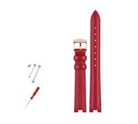 NBCNZCTSAS Bracelet de montre en cuir for femmes, 14x5mm, 16x10mm, 12x5mm, adapté for Gucci GC YA141401 YA141505, Bracelet de montre cranté, chaîne de montre(Red rosegold,14x5mm)