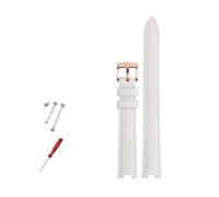 NBCNZCTSAS Bracelet de montre en cuir for femmes, 14x5mm, 16x10mm, 12x5mm, adapté for Gucci GC YA141401 YA141505, Bracelet de montre cranté, chaîne de montre(White rosegold,12x4mm)