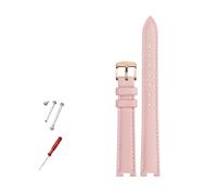 NBCNZCTSAS Bracelet de montre en cuir for femmes, 14x5mm, 16x10mm, 12x5mm, adapté for Gucci GC YA141401 YA141505, Bracelet de montre cranté, chaîne de montre(Pin rosegold,14x4mm)