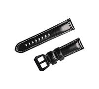 NBCNZCTSAS Bracelet de montre en cuir for hommes 20mm 22mm Bande cire for huile Remplacer l'ajustement for les accessoires veille Panerai(Oil wax Black,24mm)