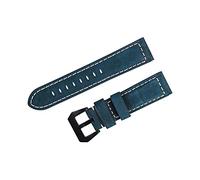 NBCNZCTSAS Bracelet de montre en cuir for hommes 20mm 22mm Bande cire for huile Remplacer l'ajustement for les accessoires veille Panerai(Blue,24mm)