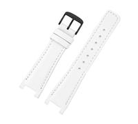 NBCNZCTSAS Bracelet de montre en cuir for hommes et femmes, 16x10, 20x12, 22x14mm, for vis, adapté for GC YA1332 YA1333 YA1335(White black,22.14mm)