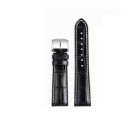 NBCNZCTSAS Bracelet de montre en cuir for Longines Masters, L2 L3.782, accessoires en cuir for hommes Comcast, 19mm, 20mm, 21mm(Black sk,20mm)