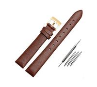 NBCNZCTSAS Bracelet de montre en cuir for Swarovski 5158972 5263904 5200341 for Armani/Fit for la série Fossil Bracelet en cuir for femme 12 mm 14 mm 16 mm(Brown gold buc,14mm)