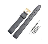 NBCNZCTSAS Bracelet de montre en cuir for Swarovski 5158972 5263904 5200341 for Armani/Fit for la série Fossil Bracelet en cuir for femme 12 mm 14 mm 16 mm(Grey gold buckle,16mm)