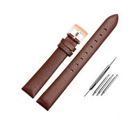 NBCNZCTSAS Bracelet de montre en cuir for Swarovski 5158972 5263904 5200341 for Armani/Fit for la série Fossil Bracelet en cuir for femme 12 mm 14 mm 16 mm(Brown rose gold,14mm)