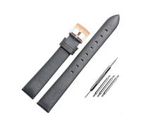 NBCNZCTSAS Bracelet de montre en cuir for Swarovski 5158972 5263904 5200341 for Armani/Fit for la série Fossil Bracelet en cuir for femme 12 mm 14 mm 16 mm(Grey rose buckle,14mm)