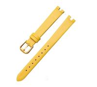 NBCNZCTSAS Bracelet de montre en cuir for Tissot 1853, for encoche, adapté for la série Flamenco T003, ceinture T009a for femmes, 8mm, 10 mm, 12mm(Yellow-gold,10mm)