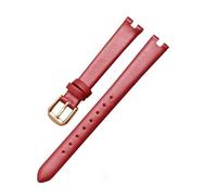 NBCNZCTSAS Bracelet de montre en cuir for Tissot 1853, for encoche, adapté for la série Flamenco T003, ceinture T009a for femmes, 8mm, 10 mm, 12mm(Red-rosegold,10mm)