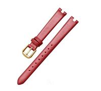 NBCNZCTSAS Bracelet de montre en cuir for Tissot 1853, for encoche, adapté for la série Flamenco T003, ceinture T009a for femmes, 8mm, 10 mm, 12mm(Red-gold,10mm)
