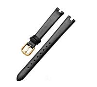 NBCNZCTSAS Bracelet de montre en cuir for Tissot 1853, for encoche, adapté for la série Flamenco T003, ceinture T009a for femmes, 8mm, 10 mm, 12mm(Black-gold,10mm)