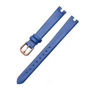 NBCNZCTSAS Bracelet de montre en cuir for Tissot 1853, for encoche, adapté for la série Flamenco T003, ceinture T009a for femmes, 8mm, 10 mm, 12mm(Blue-rosegold,12mm)