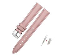 NBCNZCTSAS Bracelet de montre en cuir FOSSIL for ES3737/3795/3843/4385/4386/4338, 14mm 16mm 18mm, accessoires de mode for femmes(Pink-silver,18mm)