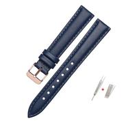 NBCNZCTSAS Bracelet de montre en cuir FOSSIL for ES3737/3795/3843/4385/4386/4338, 14mm 16mm 18mm, accessoires de mode for femmes(Darkblue-rose gold,18mm)
