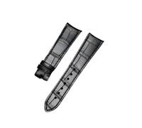 NBCNZCTSAS Bracelet de montre en cuir noir marron foncé, adapté au Zenith 21mm 22mm, tête d'arc, accessoires de montre for hommes(Schwarz,21mm)