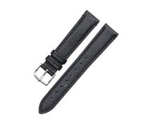 NBCNZCTSAS Bracelet de montre en cuir souple for femmes, adapté for la chaîne de montre for femme COACH 16mm, rouge noir, Texture croisée for la mode(Schwarz)