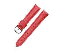 NBCNZCTSAS Bracelet de montre en cuir souple for femmes, adapté for la chaîne de montre for femme COACH 16mm, rouge noir, Texture croisée for la mode(Black 01)
