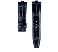 NBCNZCTSAS Bracelet de montre en cuir surélevé for Vacheron Constantin Danton, compatible for Crossover Four Seas VC 4300/4500 V 5500 V 7900 V, 24 x 7 mm.(A-blue-no bucke)