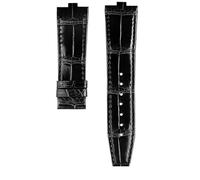 NBCNZCTSAS Bracelet de montre en cuir surélevé for Vacheron Constantin Danton, compatible for Crossover Four Seas VC 4300/4500 V 5500 V 7900 V, 24 x 7 mm.(A-black-no bucke)