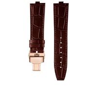 NBCNZCTSAS Bracelet de montre en cuir surélevé for Vacheron Constantin Danton, compatible for Crossover Four Seas VC 4300/4500 V 5500 V 7900 V, 24 x 7 mm.(Brown-rose gold)