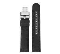 NBCNZCTSAS Bracelet de montre en Nylon, 20mm 21mm, adapté for la série Seiko Srpc31j1 Srpc63j1, étanche, résistant for la sueur, doux et confortable, accessoires(02 black-silver,21mm)