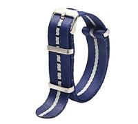 NBCNZCTSAS Bracelet de montre en Nylon 20mm 22mm, bracelets de montre confortables, boucle militaire lavable, adapté for bracelets de montre for hommes(Blue gray-S,22mm)