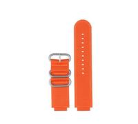 NBCNZCTSAS Bracelet de montre en Nylon adapté for casio Fit For g-shock DW-5600 GW-B5600 GM-5600 GM110 GA110 GM2100 GA900 AE1200, bracelet de montre en toile respirante Sport(Orange-silver,16mm)
