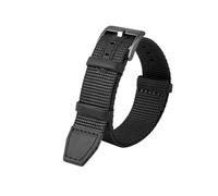 NBCNZCTSAS Bracelet de montre en nylon adapté for HAMILTON Khaki Field H69439931 H69439411 adapté for Seiko adapté for bracelet t-imex marque bracelets de montre de loisirs 20 mm 22 mm(Black black cla