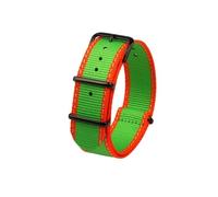NBCNZCTSAS Bracelet de montre en Nylon adapté for Seiko No. 5 Street Overlord édition limitée SRPF23 SRPF24 SRPF19K1/SRPF20K1 bracelet de montre inférieur en Nylon(Green bk)