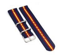 NBCNZCTSAS Bracelet de montre en nylon de 20mm, bracelet de montre de 22mm, bracelet de montre de 18mm, ceintures de montre de couleur unie adaptées for la montre intelligente(Blue red yellow,18mm)