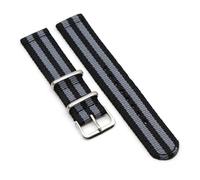 NBCNZCTSAS Bracelet de montre en nylon de 20mm, bracelet de montre de 22mm, bracelet de montre de 18mm, ceintures de montre de couleur unie adaptées for la montre intelligente(Black gray,22mm)