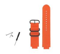 NBCNZCTSAS Bracelet de montre en Nylon for homme, anneau métallique convexe, adapté au TIMEX T2N721 T2N720 TW2T76500 TW2T76300, bracelet de montre en toile respirante, 24x16mm(Orange-black)