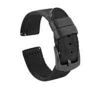 NBCNZCTSAS Bracelet de montre en Nylon lisse de qualité supérieure, 20mm 22mm, ceinture de sécurité en Nylon tissé, bracelet de remplacement for dégagement rapide adapté for la montre Seiko(Black 2,20