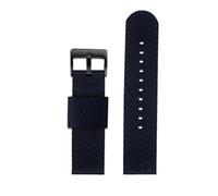 NBCNZCTSAS Bracelet de montre en Nylon souple et lisse de qualité supérieure, 20mm 22mm, bande de remplacement for Sport, for dégagement rapide, universel, en toile(Black blue-black,18mm)